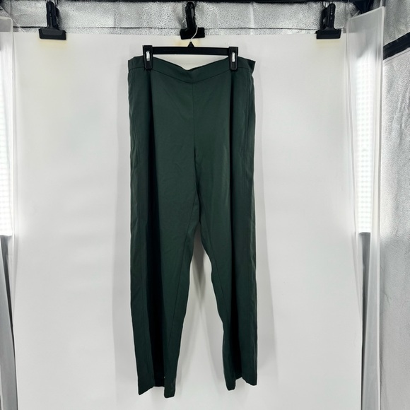Eileen Fisher Green Dress Pants Relaxed Fit size L womens - Picture 9 of 10